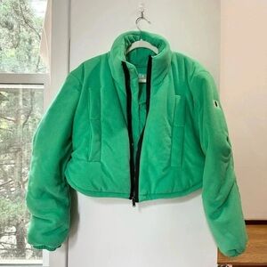 FP Movement by Free People Vibrant Green Puffer Coat Size M